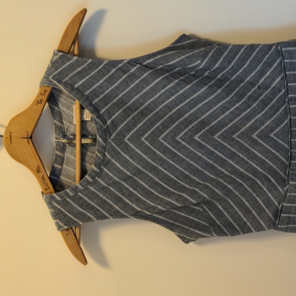 JCrew Women's Size 4 Sleeveless Career Wear Chevron Stripe One Piece Lined Dress - Picture 2 of 16